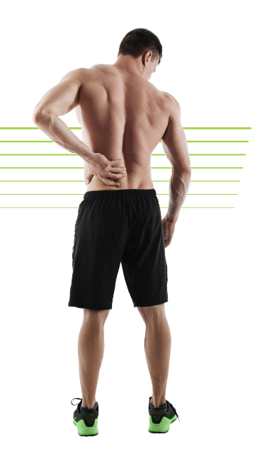 persona adolorida con lineas